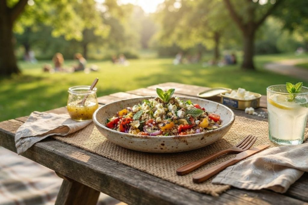 salade de quinoa aux légumes grillés