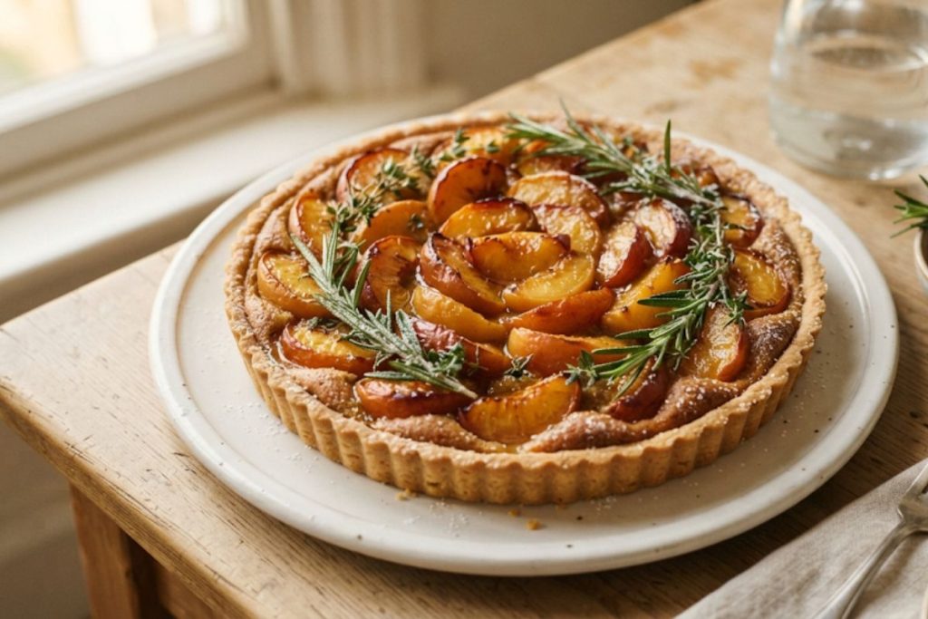 tarte nectarines romarin